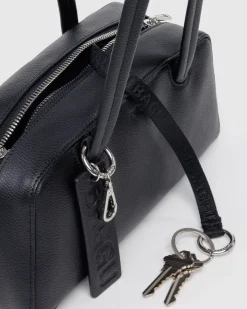 Baggu Small Recycled Leather Bowler Bag - Black Hot