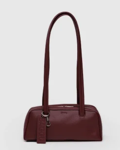 Baggu Small Recycled Leather Bowler Bag - Mahogany New