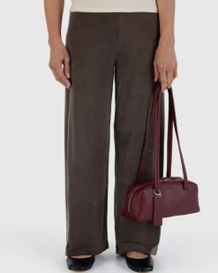 Baggu Small Recycled Leather Bowler Bag - Mahogany New