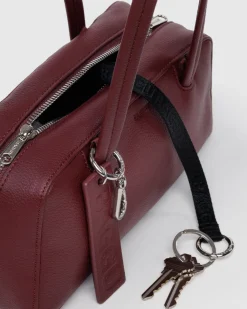Baggu Small Recycled Leather Bowler Bag - Mahogany New