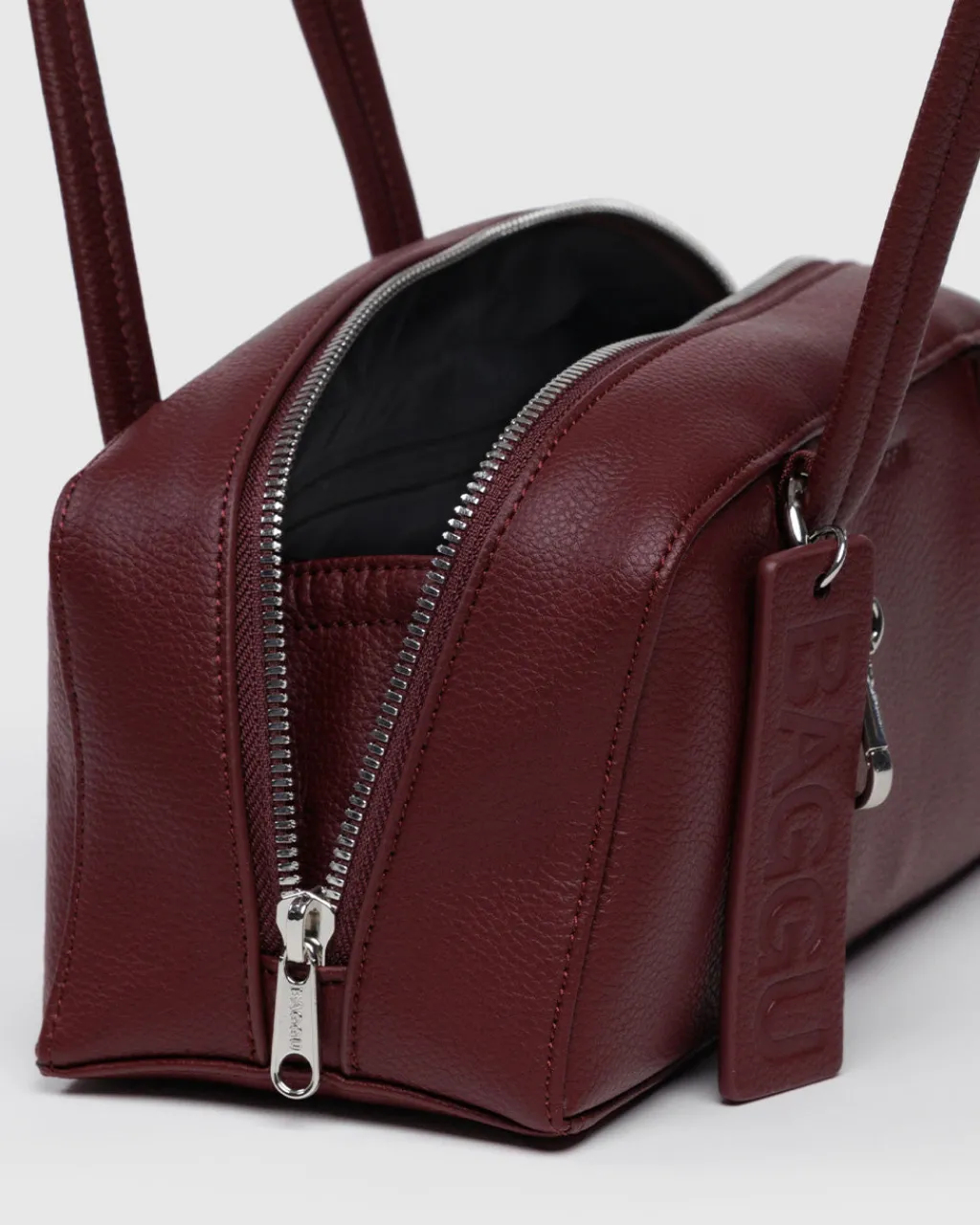 Baggu Small Recycled Leather Bowler Bag - Mahogany New