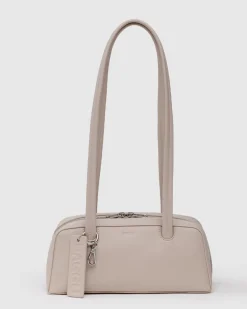 Baggu Small Recycled Leather Bowler Bag - Stone Sale