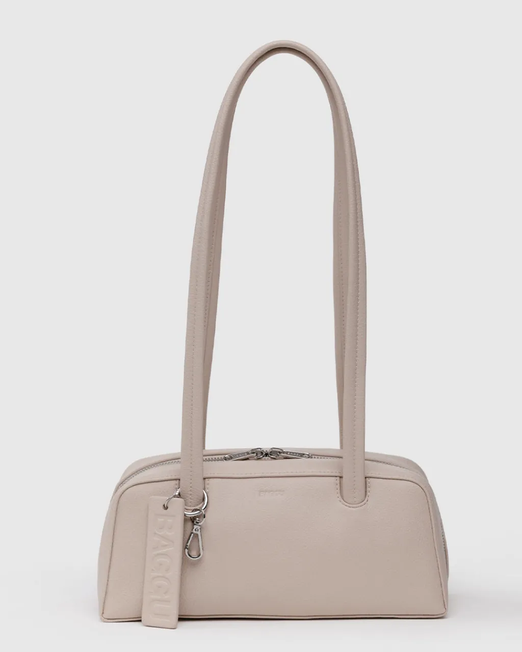 Baggu Small Recycled Leather Bowler Bag - Stone Sale