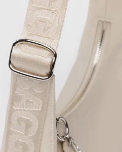 Baggu Small Recycled Leather Crescent Bag - Stone New