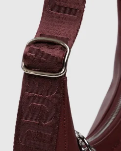Baggu Small Recycled Leather Crescent Bag - Mahogany