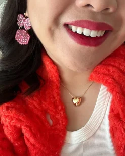 ban.do x Not Picasso Earrings Smiley + Dice Hot
