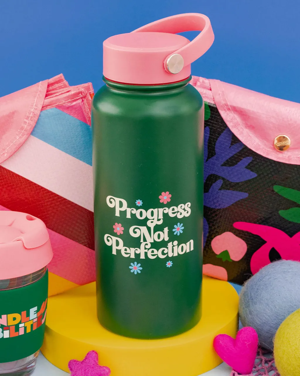 ban.do Stainless Steel Water Bottle - progress not perfection Outlet