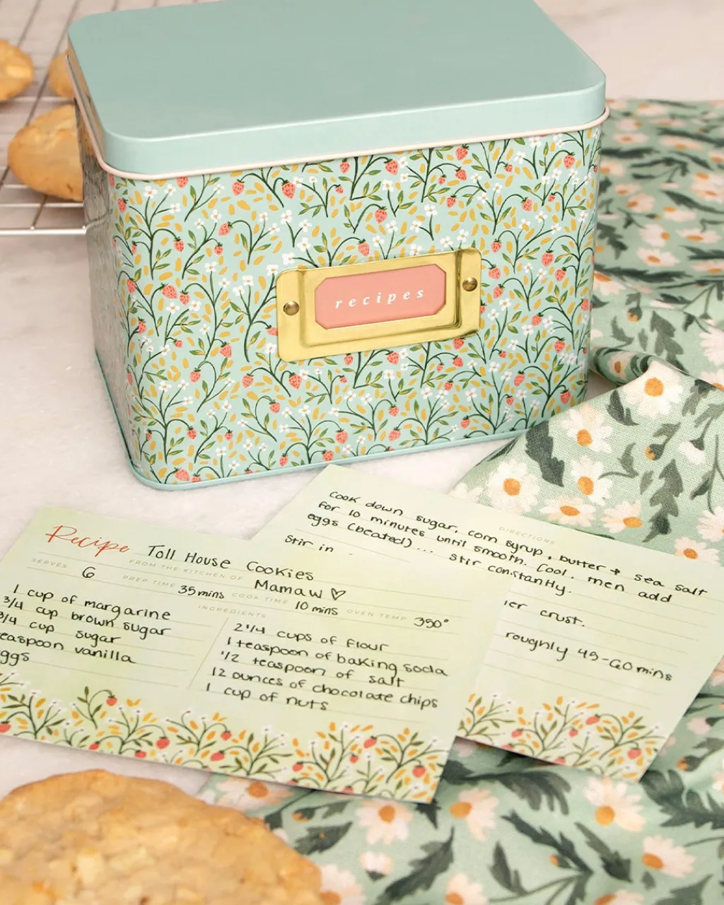 1canoe2 Tin Recipe Box Strawberry Meadow Sale