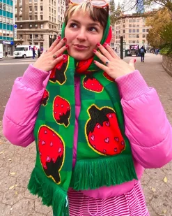 Colette Bernard Scarf Strawberry Clearance