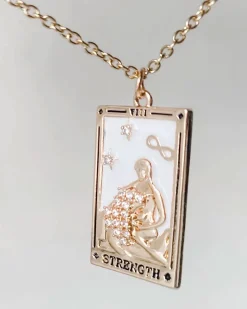 HoopLa Style Tarot Card Necklace Strength