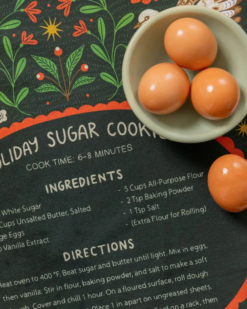 Gingiber Tea Towel Sugar Cookies New