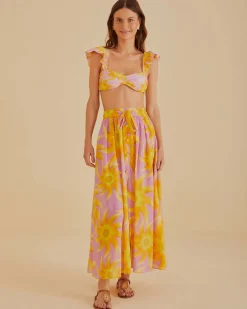 Farm Rio Sunny Side Cotton Maxi Skirt Online