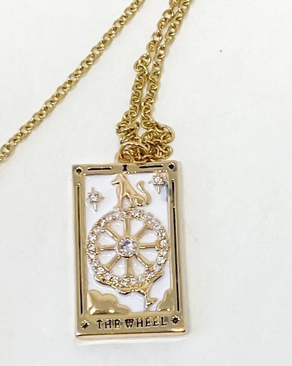 HoopLa Style Tarot Card Necklace The Wheel Of Fortune Sale