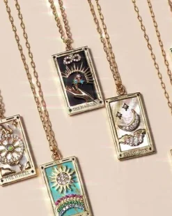 HoopLa Style Tarot Card Necklace The Wheel Of Fortune Sale