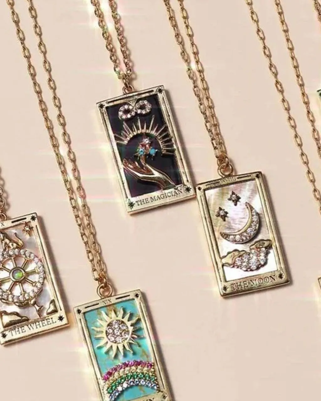 HoopLa Style Tarot Card Necklace The Wheel Of Fortune Sale