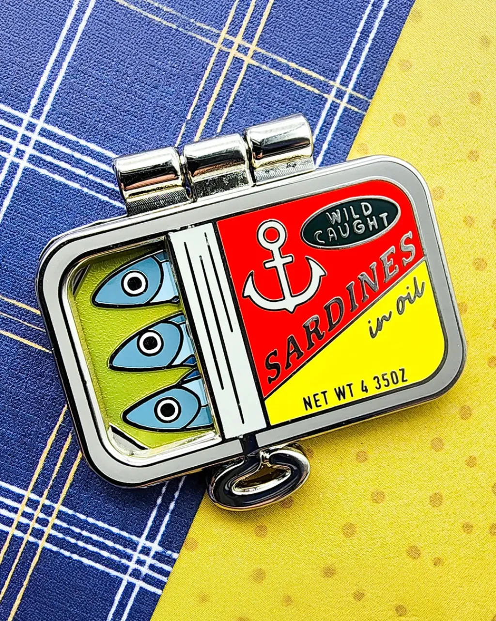Toku Arts Tightly Packed Sardines Enamel Pin