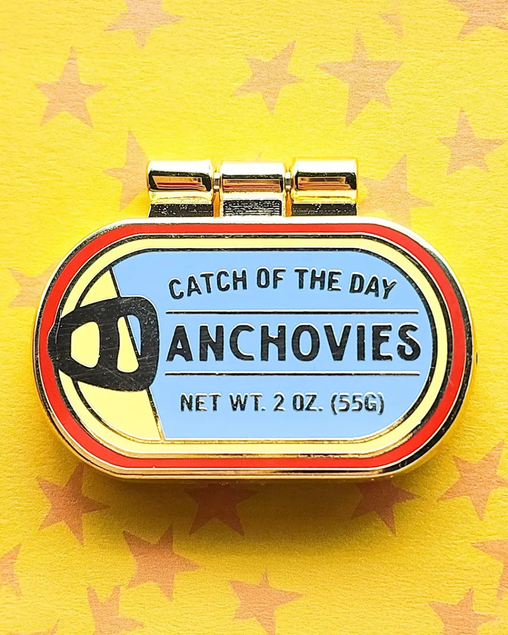 Toku Arts Tinned Anchovies Enamel Pin Discount