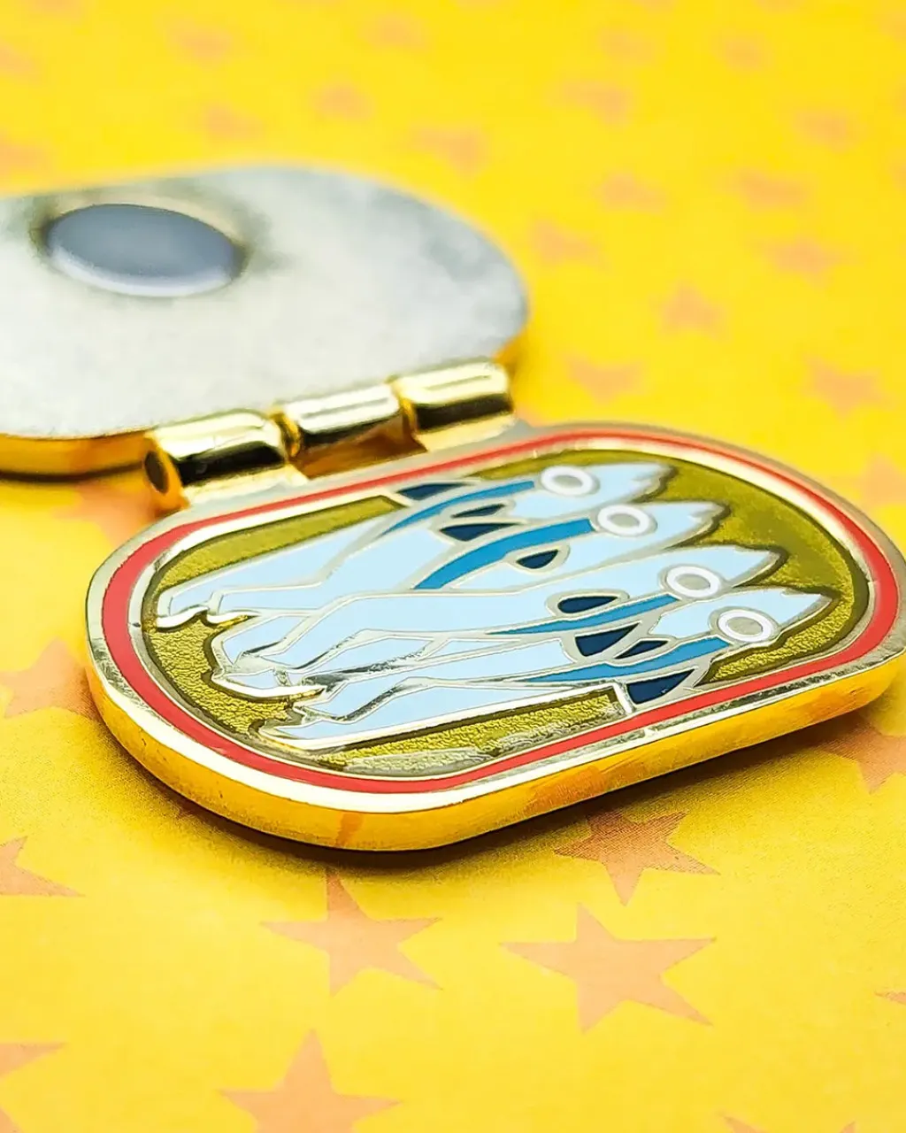 Toku Arts Tinned Anchovies Enamel Pin Discount