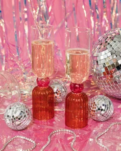 ban.do Tipsy Turvy Bar Glass Set - Pink Best