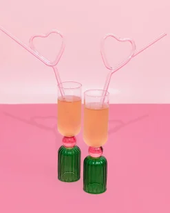 ban.do Tipsy Turvy Bar Glass Set - Green Clearance