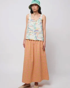 Bobo Choses Vichy Evasé Skirt Hot