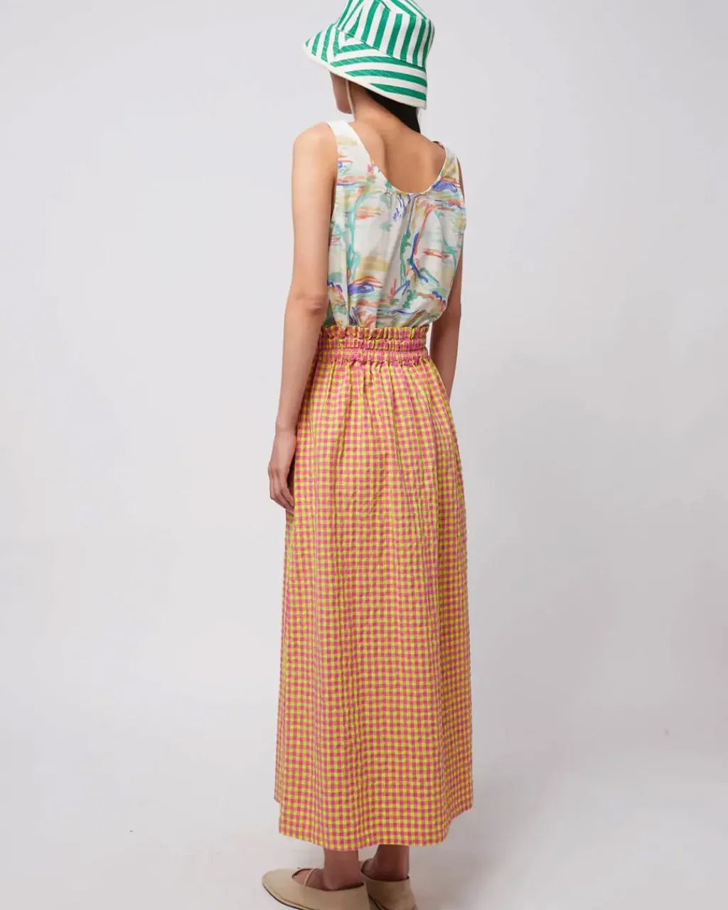 Bobo Choses Vichy Evasé Skirt Hot
