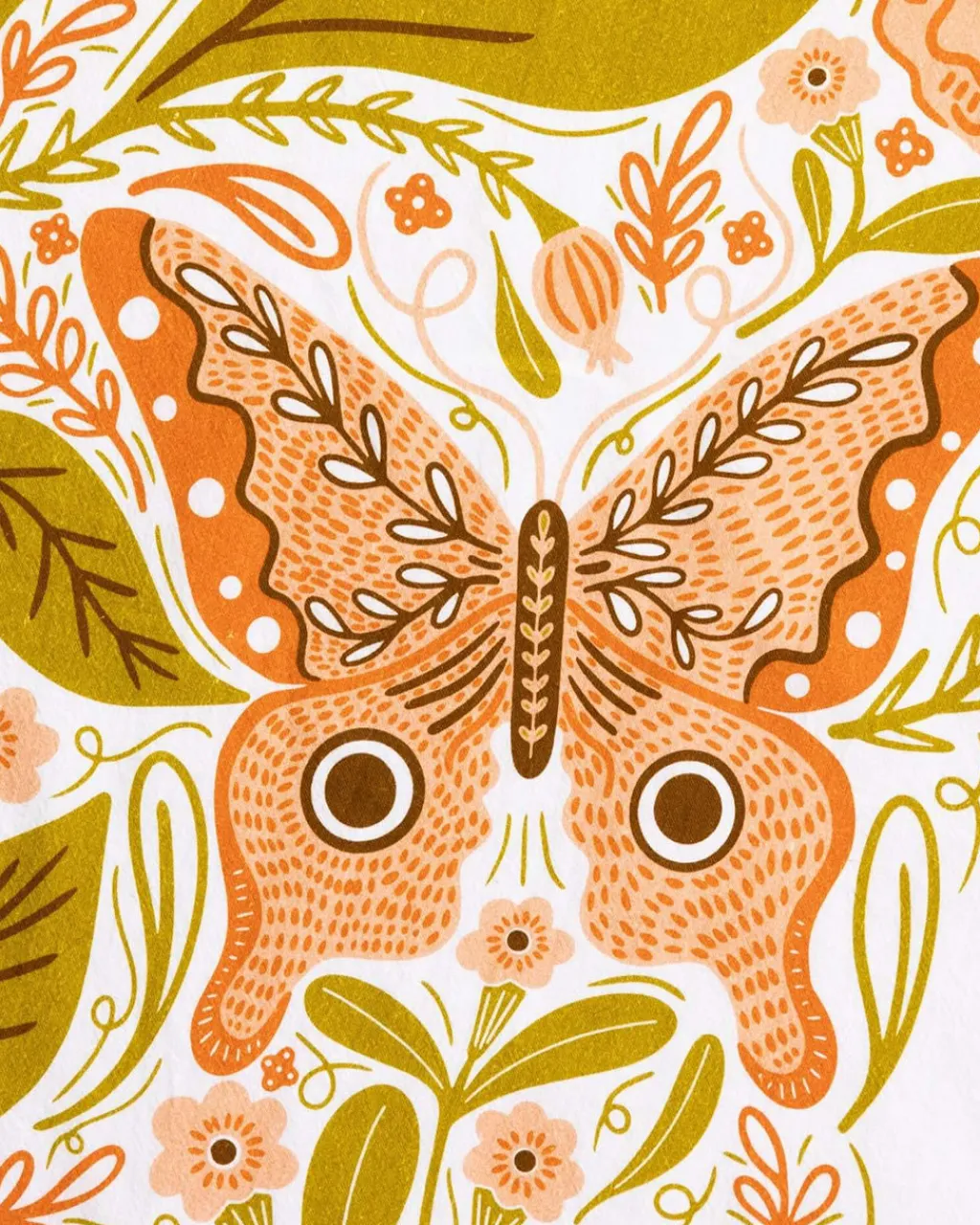 Gingiber Tea Towel Vintage Butterfly New