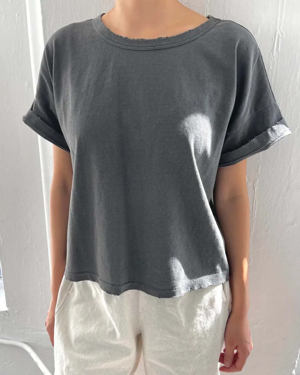 Le Bon Shoppe Vintage Fille Tee - Washed Black Online