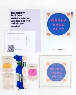 ban.do x Unwind Studios Needlepoint Kit Wanna Hang Out? Sale