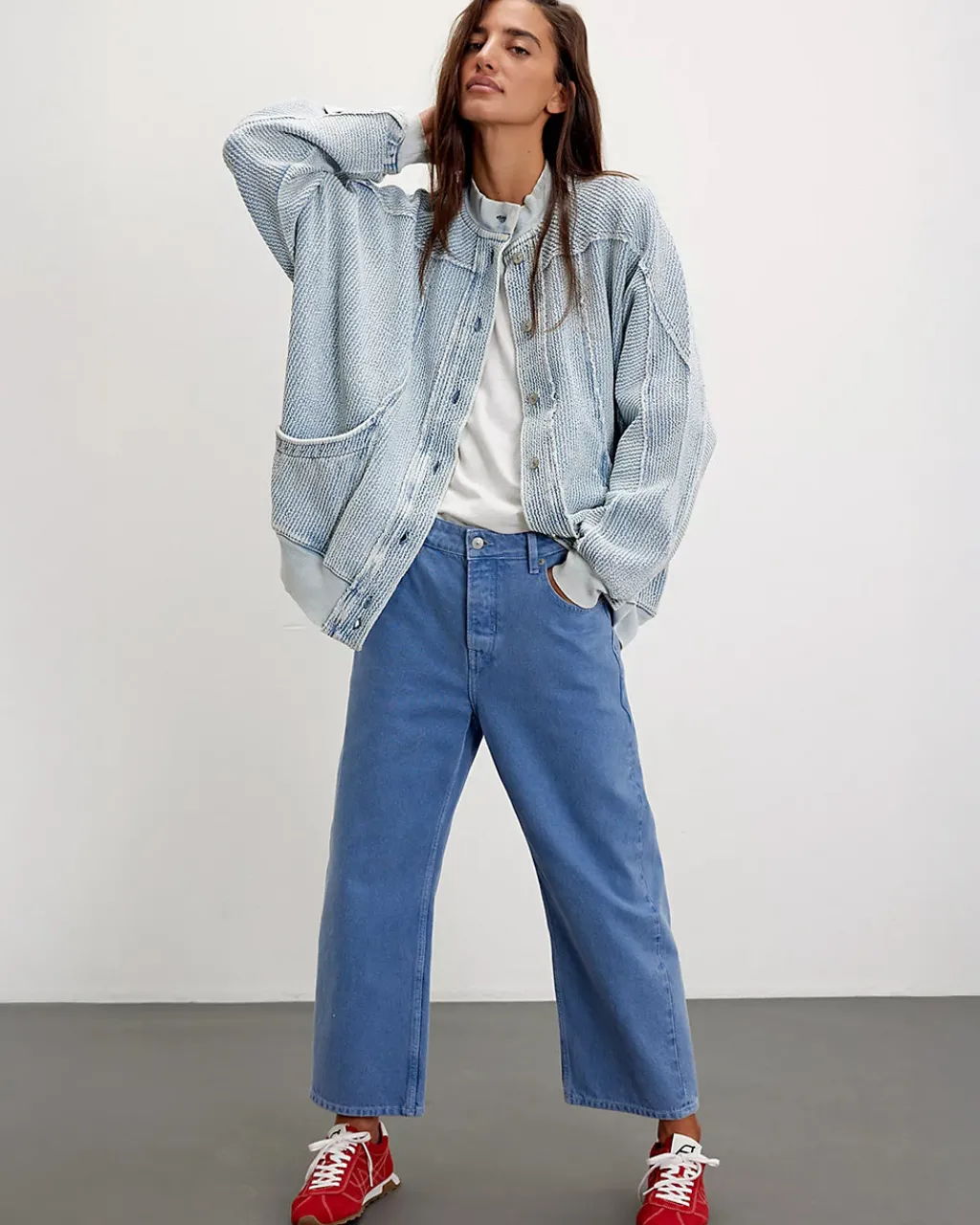 Free People We The Free Deep Trance Dropped Boyfriend Jeans - Ocean Sale