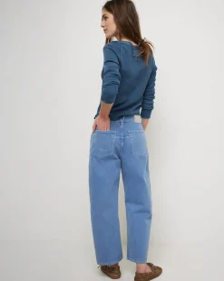 Free People We The Free Deep Trance Dropped Boyfriend Jeans - Ocean Sale