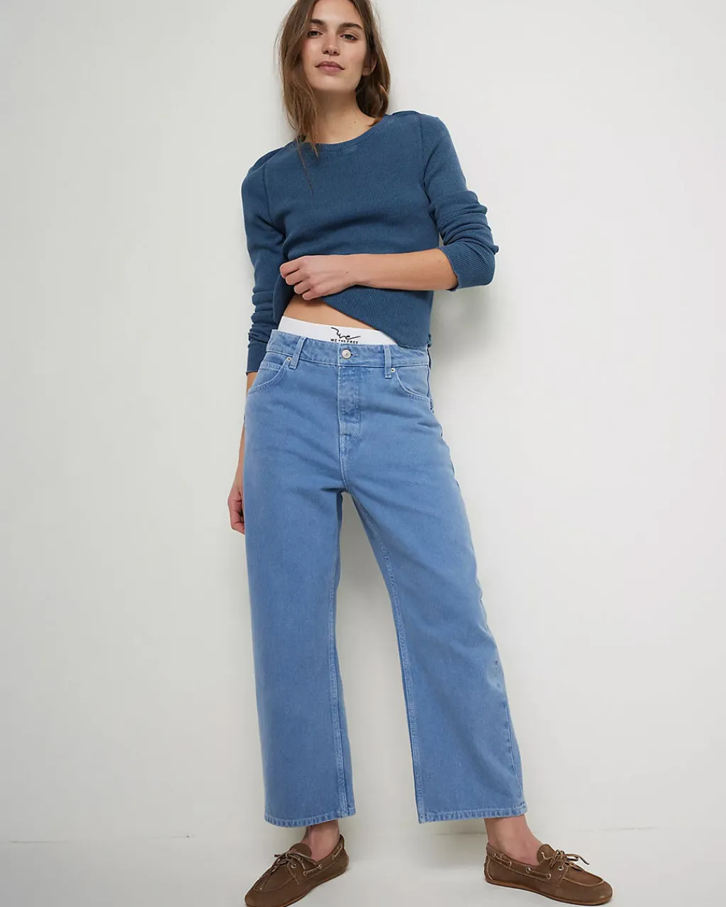 Free People We The Free Deep Trance Dropped Boyfriend Jeans - Ocean Sale