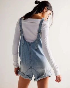 Free People We The Free High Roller Shortalls - Bright Eyes