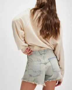 Free People We The Free Now Or Never Denim Shorts - Well Worn Outlet
