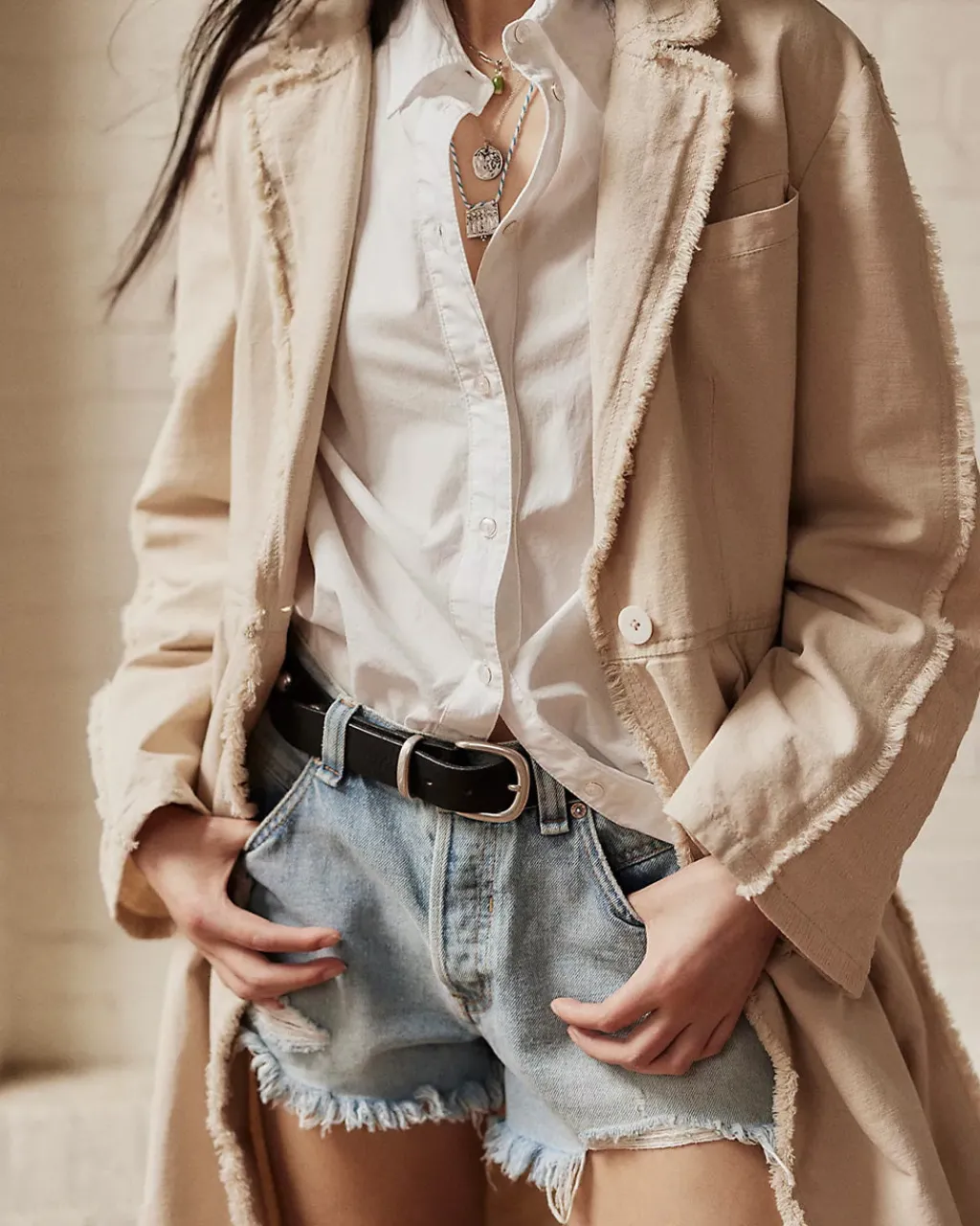 Free People We The Free Now Or Never Denim Shorts - Well Worn Outlet