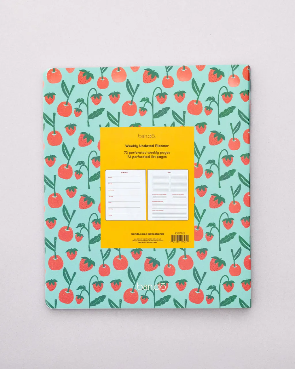 ban.do Weekly Undated Planner - Cherries and Strawberries