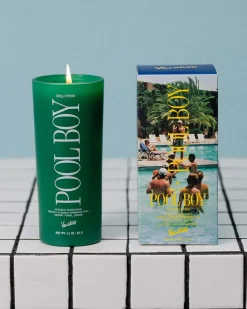 Vacation Sunscreen Candle Well-Tipped Pool Boy Discount