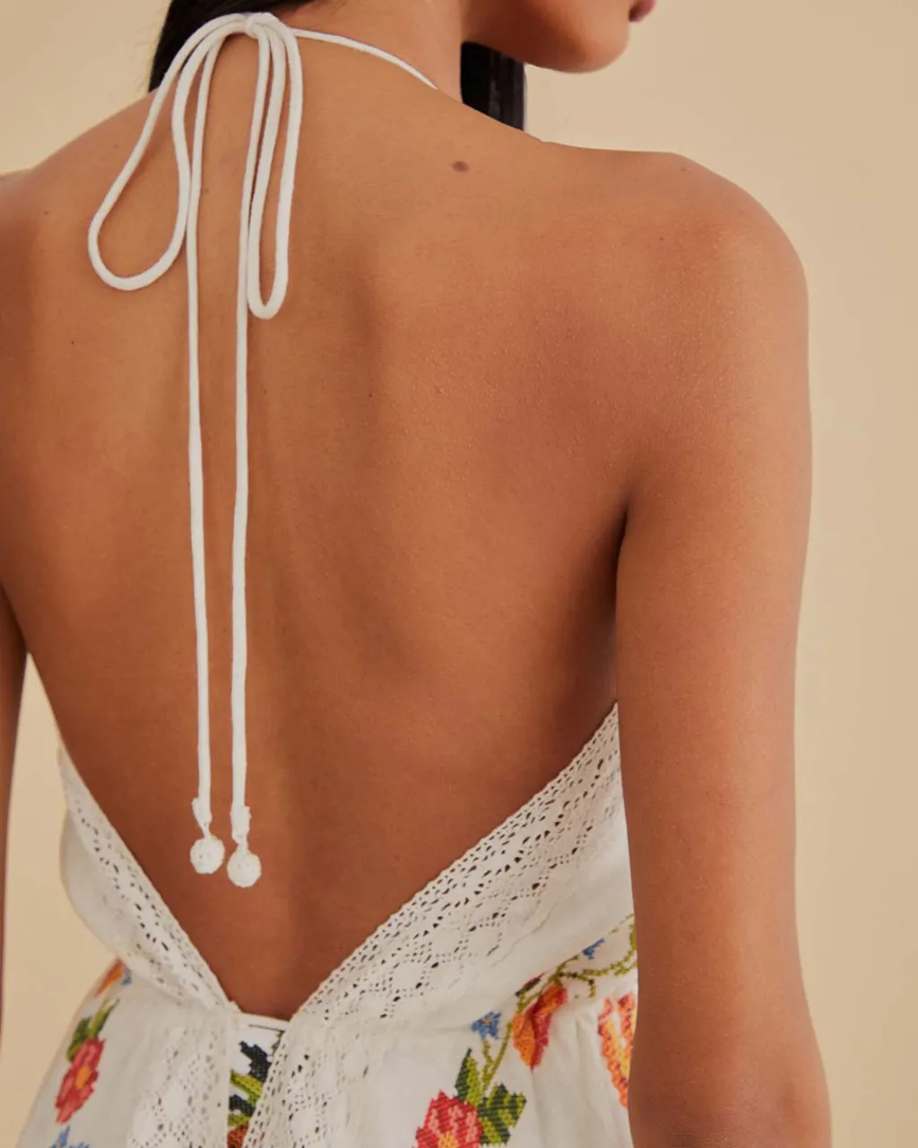 Farm Rio White Banana Vitamin Lace Cover Up Online