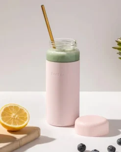 W&P Wide Mouth Glass Water Bottle - Blush Discount