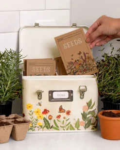 1canoe2 Wildflower Botanicals Tin Seed Storage Box