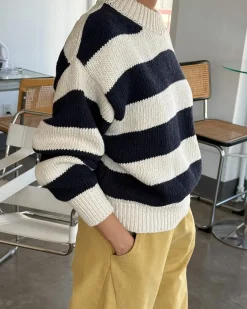 Le Bon Shoppe Zoe Sweater - Navy Stripe Discount
