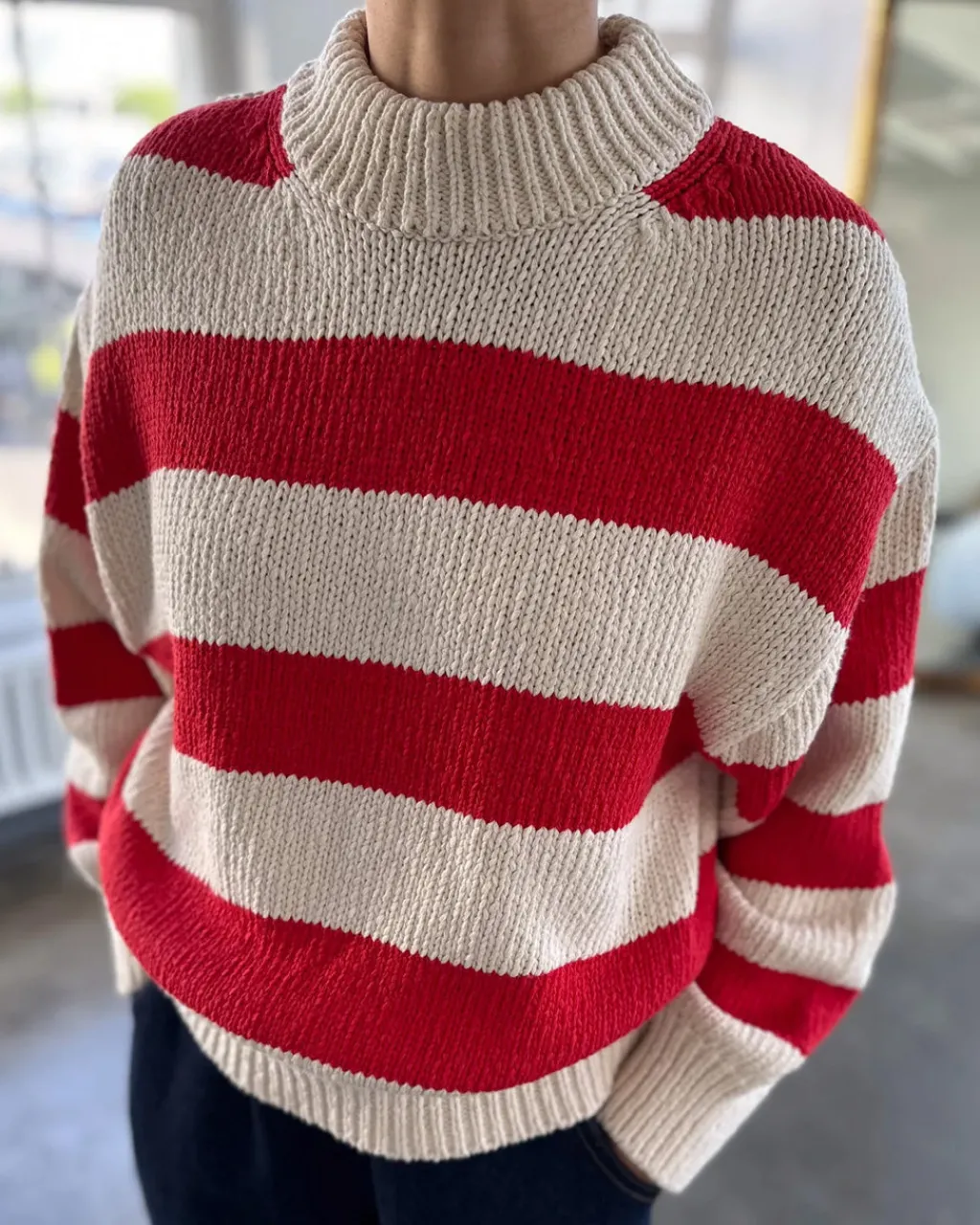 Le Bon Shoppe Zoe Sweater - Red Stripe Outlet